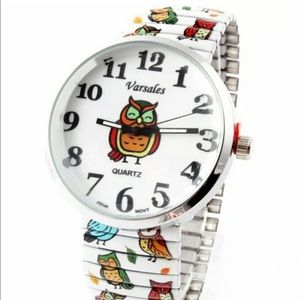 Owl Theme Watch Multi-color Quartz Fun Stretch